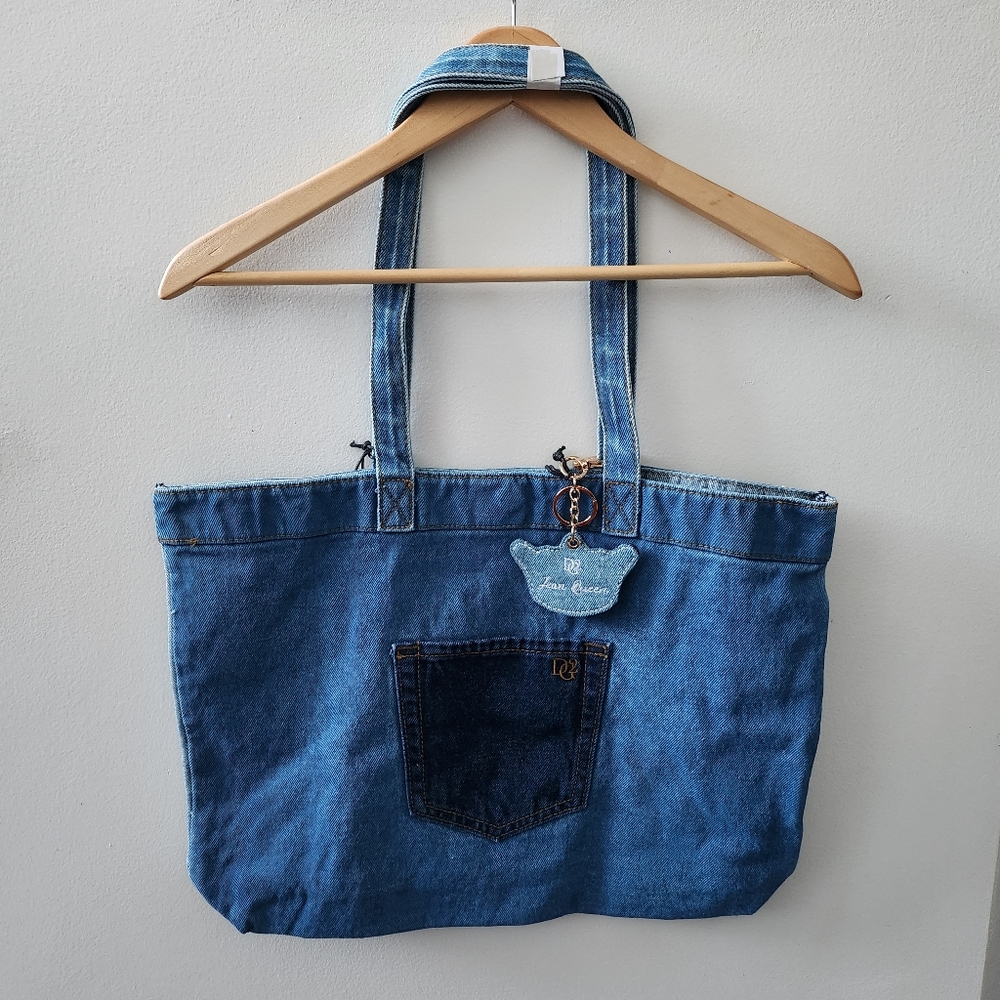 DG2 by Diane Gilman Fringe Denim Tote - Picture 4 of 4
